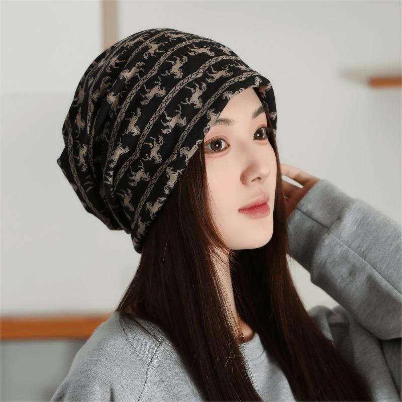 Large Cashmere Twist Hat Women's Autumn and Winter Changeable Scarf Warm Windproof Thickened Neck Cover