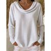 Women S Casual Loose Solid Color Mock Neck Long Sleeve Pullover Sweater