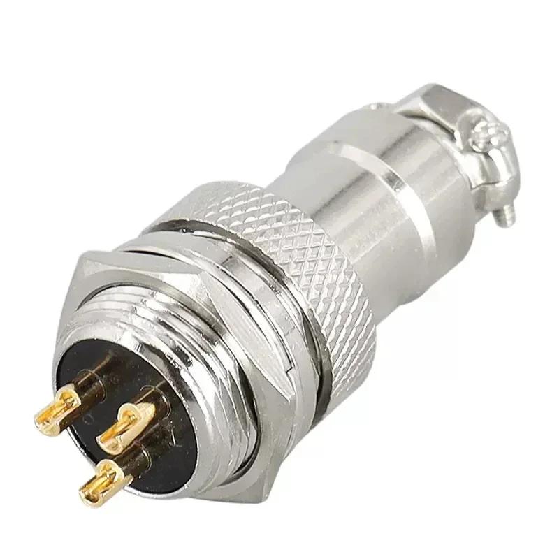 T&I Gx16/Gx12/Gx20 Gold-Plated Aviation Socket Male&Female Connectors 2p/3/4/5/6/7/8/9/10/12/14/15 Pins Cable Connector
