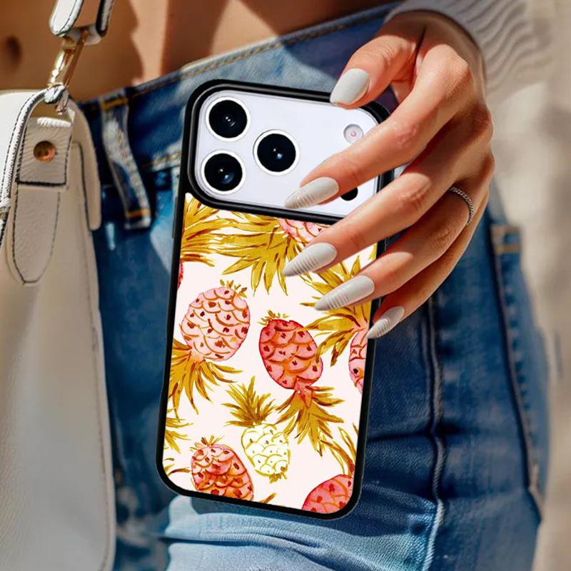 Tropical Pineapple Phone Case For iPhone 17 Air 14 15 13 12 Max Cover For Apple 16e 11 Pro Max Plus Coque