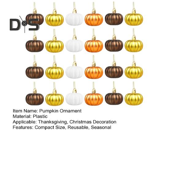 Mini Dýňové Závěsné Ozdoby Díkůvzdání Sklizeň Domácí Stromové Dekorace Opakovaně Použitelná Závěsná Dýňová Koule pro Podzimní Sváteční Party Potřeby