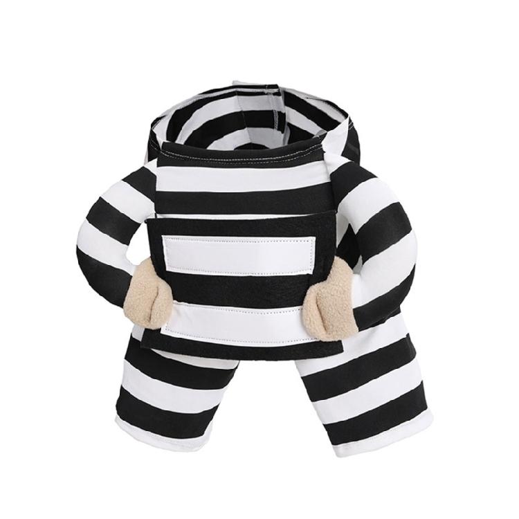 

Funny Prisoner Costume Easy Maintain Festival Event Outfit for Small to Large Dog Cats Holiday and Halloween Dressingup M