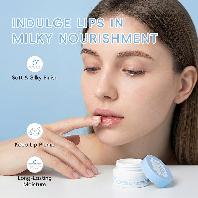 Milk Lip Sleeping Mask 8g – Overnight Nourishing Care with Hyaluronic Acid & Shea Butter, Plump, Hydrate & Smooth Dry Lips