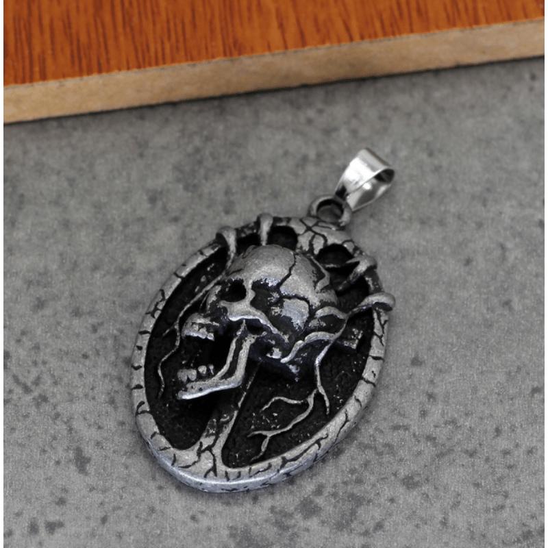 New Gothic Punk Men's Skull Pendant Skull Necklace Vintage Jewelry