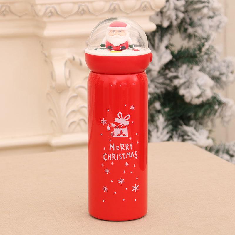 Christmas Gift for Girlfriend Gift Santa View Insulated Glass Christmas Gift Water Glass