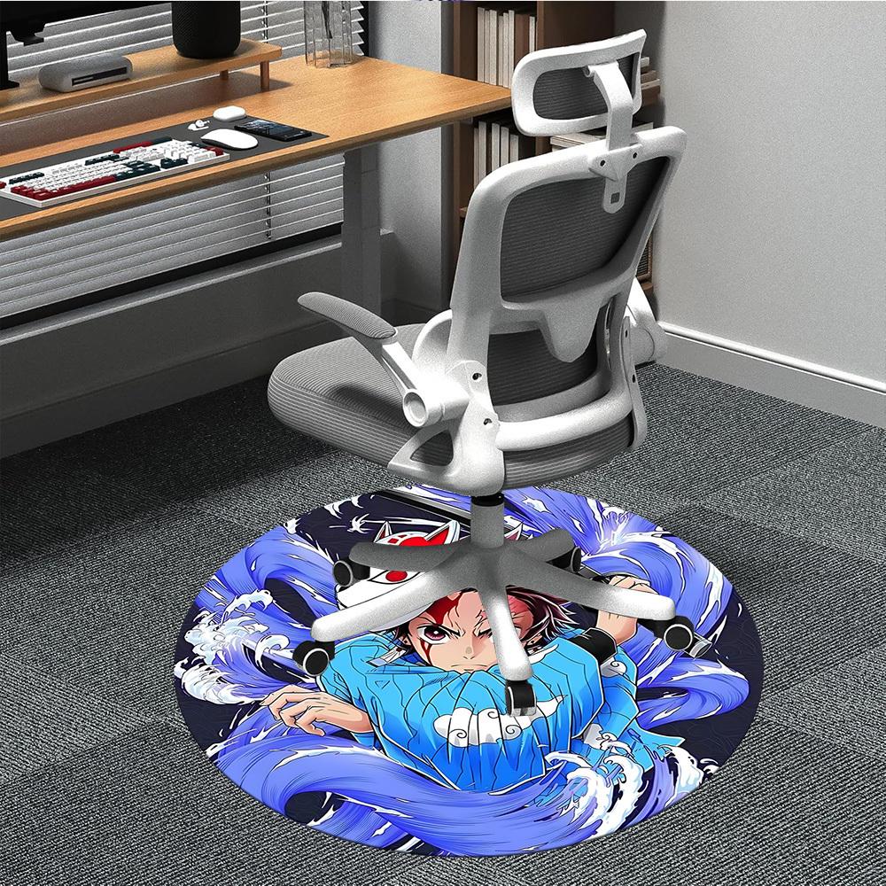 

1pc Demon Slayer Chair Carpet for Office Non-Slip,Machine Washable Rug for Office, Room - Holiday Decor - Machine Made yy251017231 80cm by 80cm