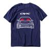 Honda Mens and Womens Tshirt Summer New Tee Honda EK Civic Hatchback Shortsleeved Spring and Autumn Motorcycle Cycling Top
