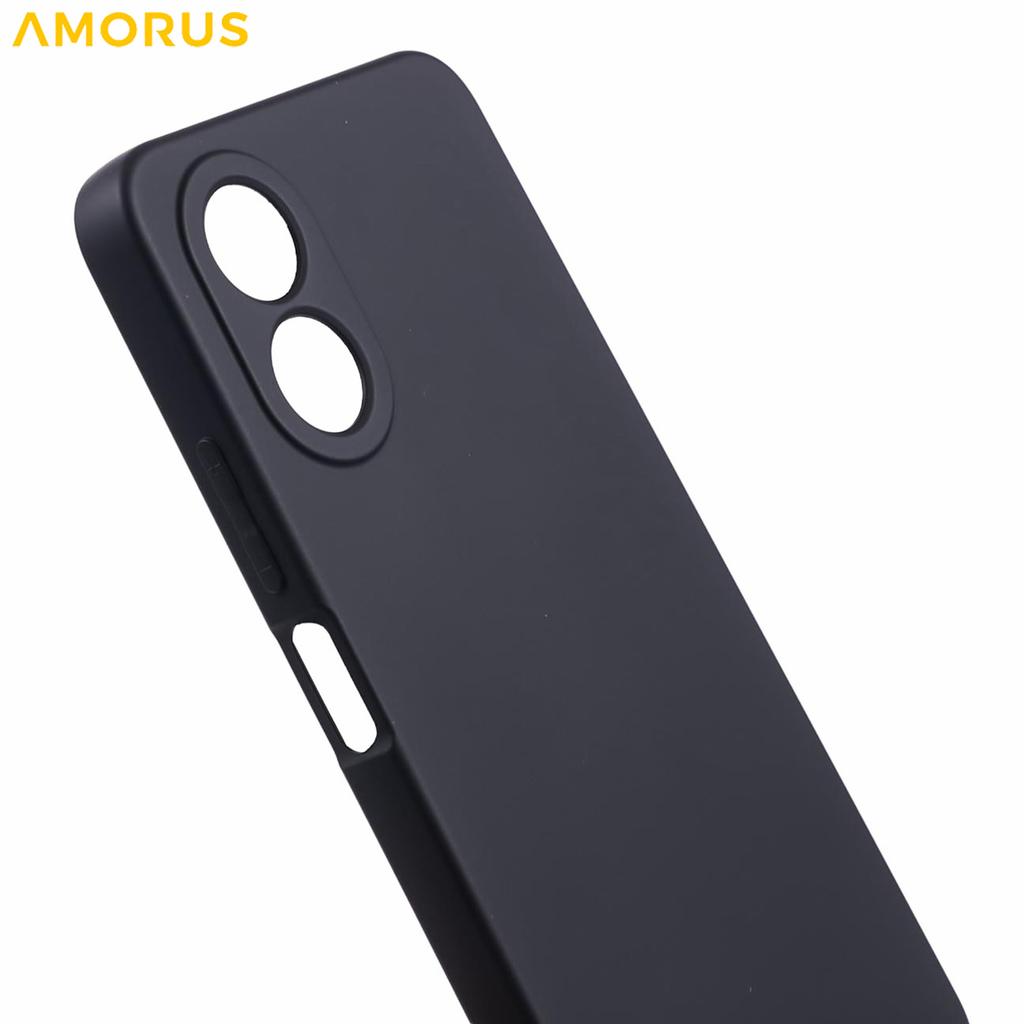AMORUS For Oppo A58 4G Case Precise Cutouts TPU Fiber Lining Shockproof Phone Cover