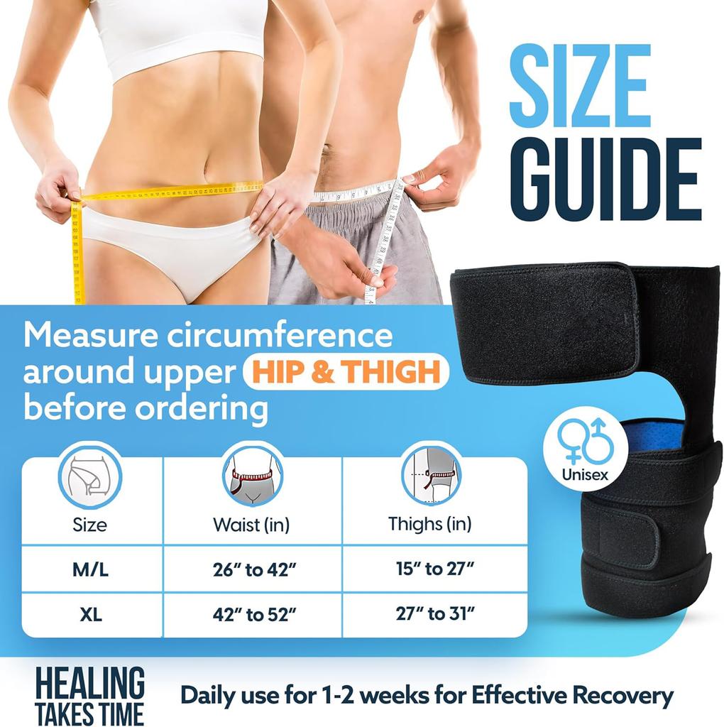 Groin Support For Joint Pain Pulled Groin Sciatic Nerve Pain Hip Thigh Injury Recovery Rehab Adjustable Compression Wrap