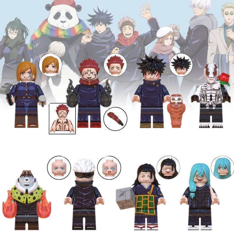 Kaisen Building Jujutsu Block Toy Mini Figures Diy Model Abs Plastic Gift Kids