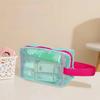 Candy Color Mesh Cosmetic Bag Large Capacity Transparent Sundries Storage Bag with Zipper Internal Pocket