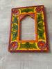 Hand-Painted Wooden Jharokha Frame: Indian Wall Hanging Decor