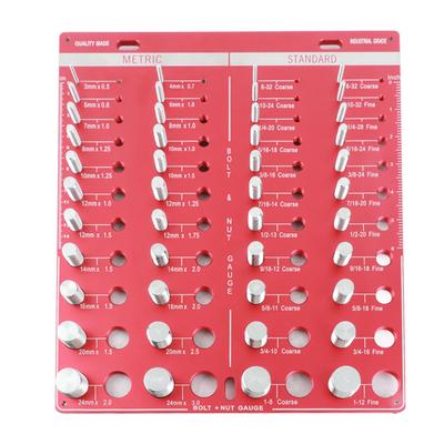 Nut Bolt Thread Checker Inch Metric 44 Size Gauge Identifier Checker Standard Ruler