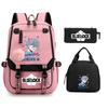 Peripheral Printed Backpack Leisure Student School Bag Pencil Bag Lunch Bag Set