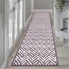 Modern Geometric Rug Purple Black And White Design, Perfect For Adding Style And Elegance To Living Room Décor.