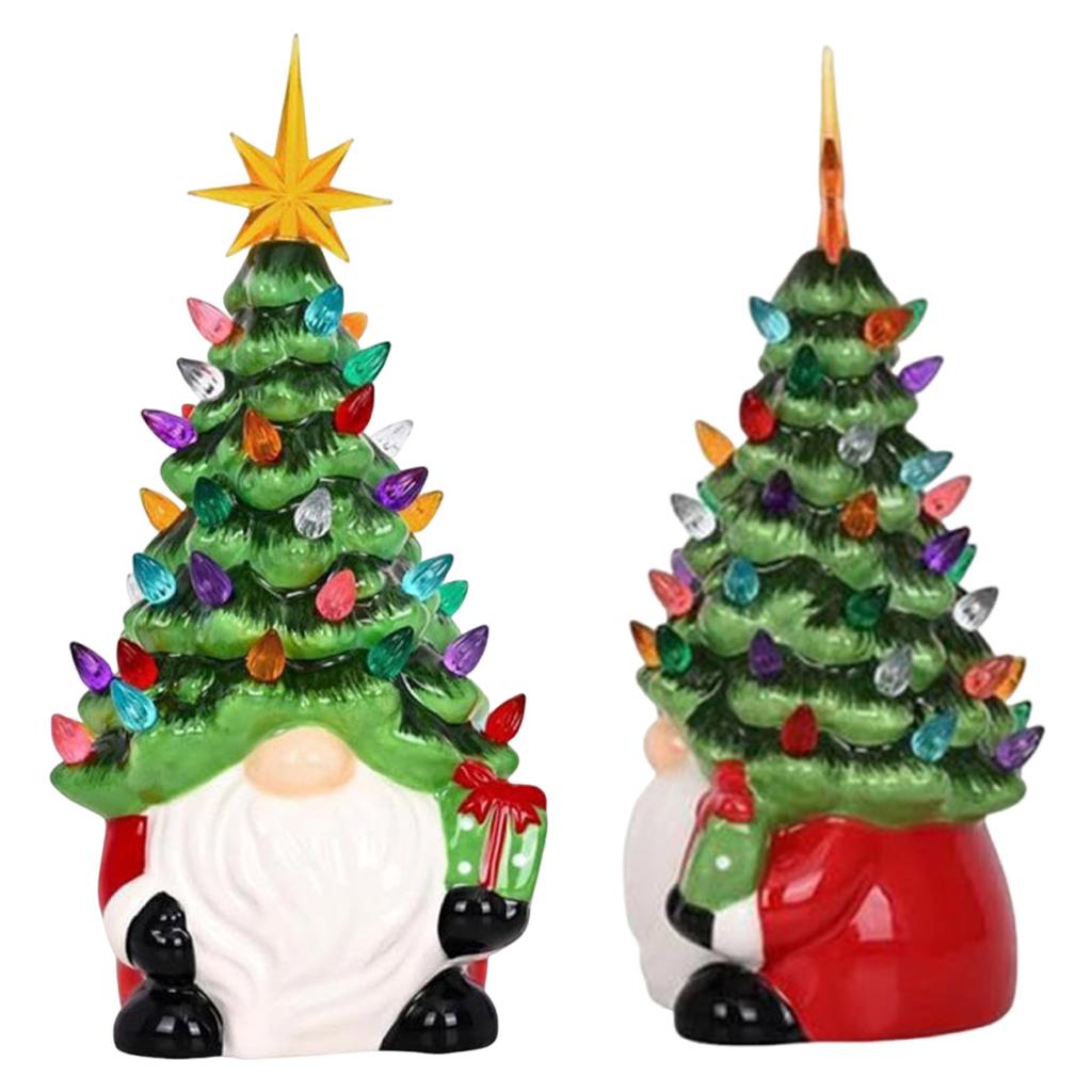 Lifelike Gnome Ornament Resin Xmas Gnome Crafts Small Christmas Dwarf Figurine for Home Office Desktop Decoration