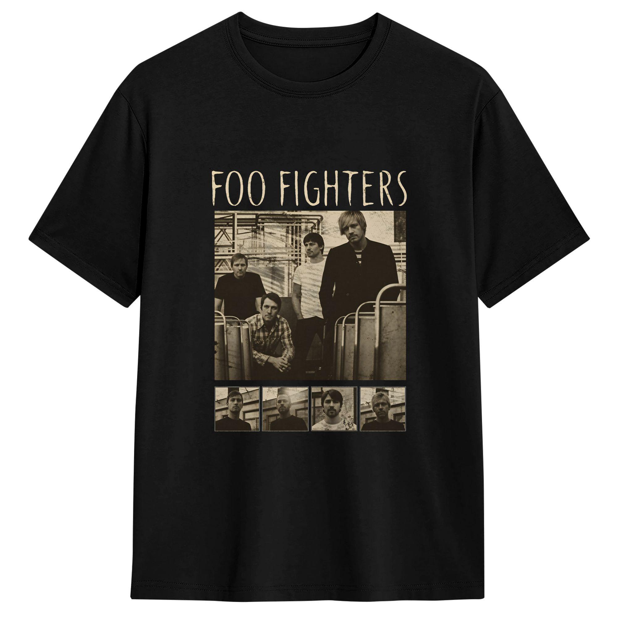 Foo Fighters T Shirt Summer Popular TShirts Unisex Pure Cotton Breathable Oversize Top Tees Short Sleeve Y2K Retro Tshirt S