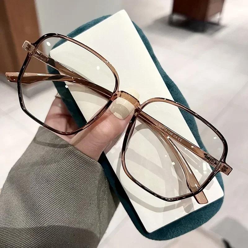 

Vintage Retro Vintage Rectangular Square Myopia Nearsighted Myopia Eyewear Women Adults Men Adults Ultralight Polymer Resin Vision Optical Lenses Anti Blue Light 0