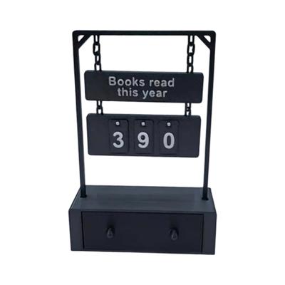 Book Trackers with Hanging Plaque And Storage Drawer Book Read This Year Counter Reading Challenge Accessories Gifting