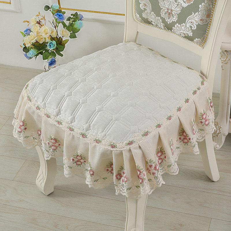 

Элегантный кружевной декор 43*45 см, подушка для стула, противоскользящая подушка для сиденья в европейском стиле, домашний декор, обеденный офисный коврик 43*45