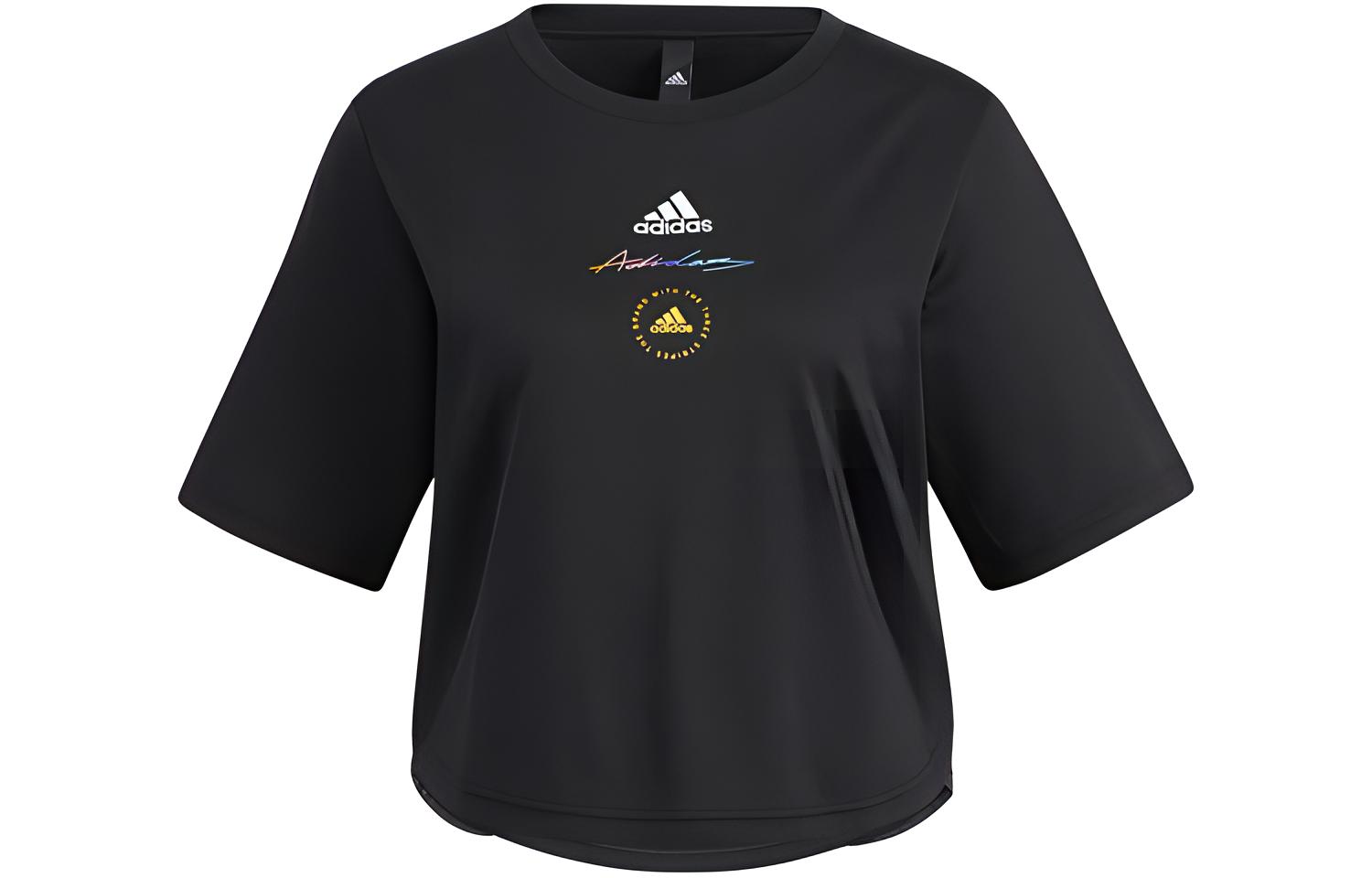 

Adidas T Shirts Women s Black Crew Neck Moderate Other HE9984 M