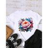 Style Flower Trend Clothing Graphic T-shirts Lady Short Sleeve T Shirt Women Print Female Fashion Clothes Casual Tee