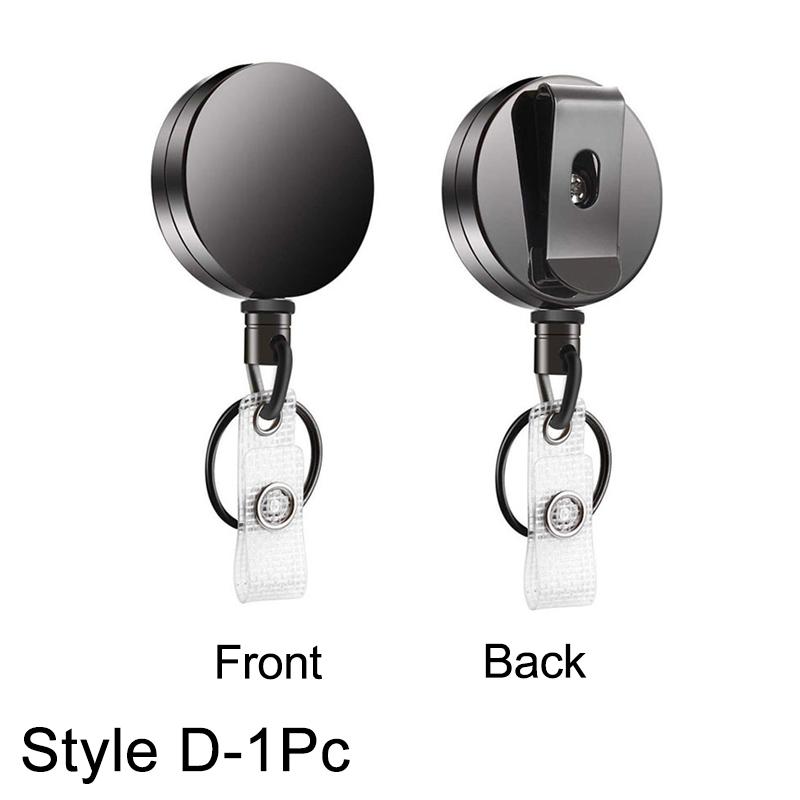Metal Card Key Ring Clip Retractable Pull Key Ring Chain Reel Extendable Belt Reel ID Lanyard Name Tag Card Badge Holder NEW