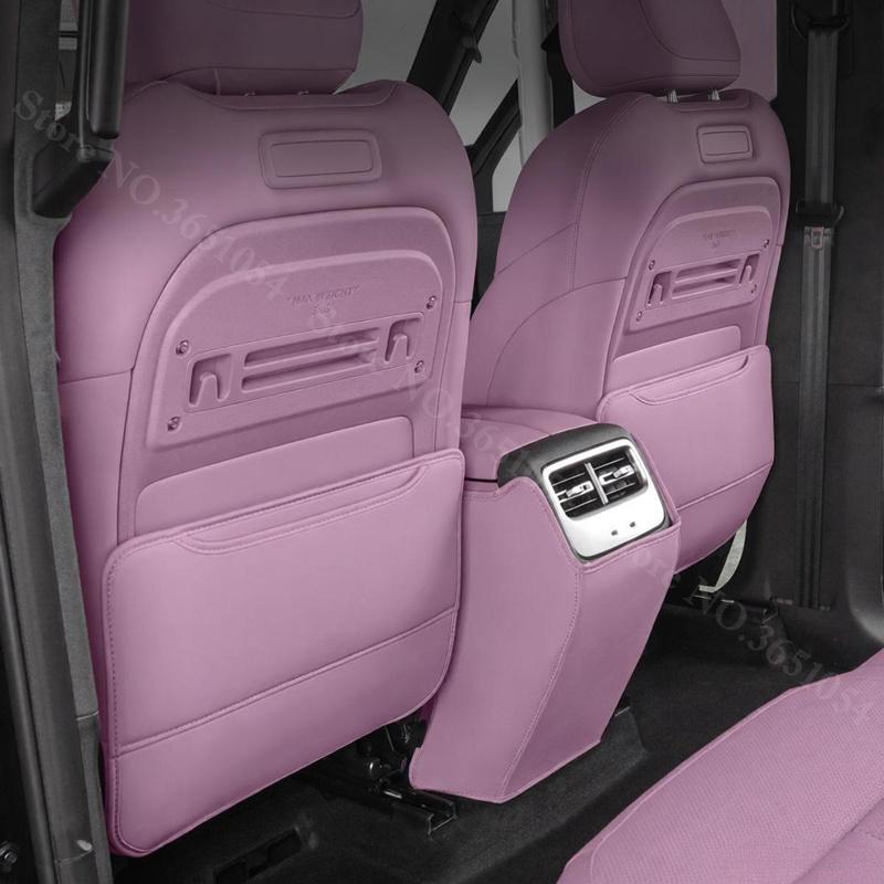 For Chery iCar V27 iCaur V27 Leather Car Seat Back Kick Protector Mat Rear Armrest Anti Kick Protective Pad Auto Accessories