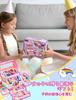 Opard Washes off with Cute makeup set for girls Gift for girls Kids cosmetics Makeup set for nail nail makeup integrated storage mirror water!