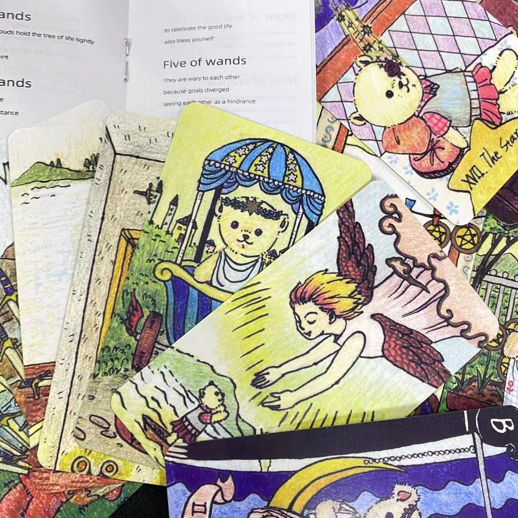 10.3x6cm Muppet Bear Tarot Gilded Green