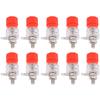 10pcs Banana Socket 4mm 0.2in Copper Screw Transparent Zinc Alloy Material Speaker Binding Post 30Vac‑60Vdc