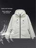 Men's 2025 Spring/Autumn Windproof Waterproof Hooded Jacket: Trendy, Loose-Fit Workwear Outerwear