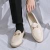 Fashion Summer New Men Loafers Flat Slip-on Light Comfortable Fashion Small Leather Shoes Business Office Travel Shoes Men Size 38-46