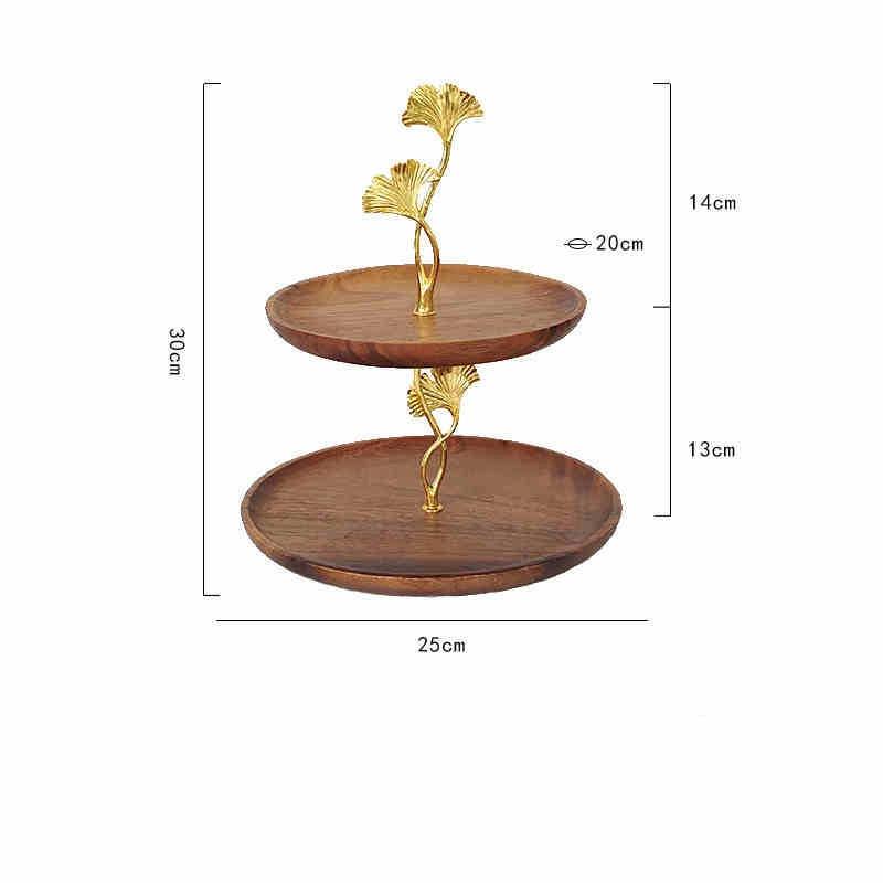 

2/3-ярусная деревянная подставка для кексов, круглая ярусная подставка для торта, для стола с десертами на вечеринке по случаю дня рождения, тарелка для фруктов, поднос для демонстрации