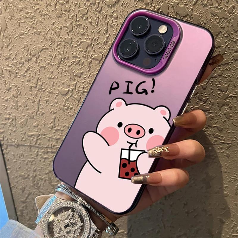 

Мультяшный чехол для телефона с гальваническим покрытием серебром IMD для iPhone 15 Pro Max 16 14 13 12 11 15 7 8 Plus X XS XR Противоударная задняя крышка For iPhone 15 Pro