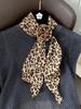 Korean atmosphere black polka dot rose silk scarf early autumn new fashion temperament versatile scarf accessories