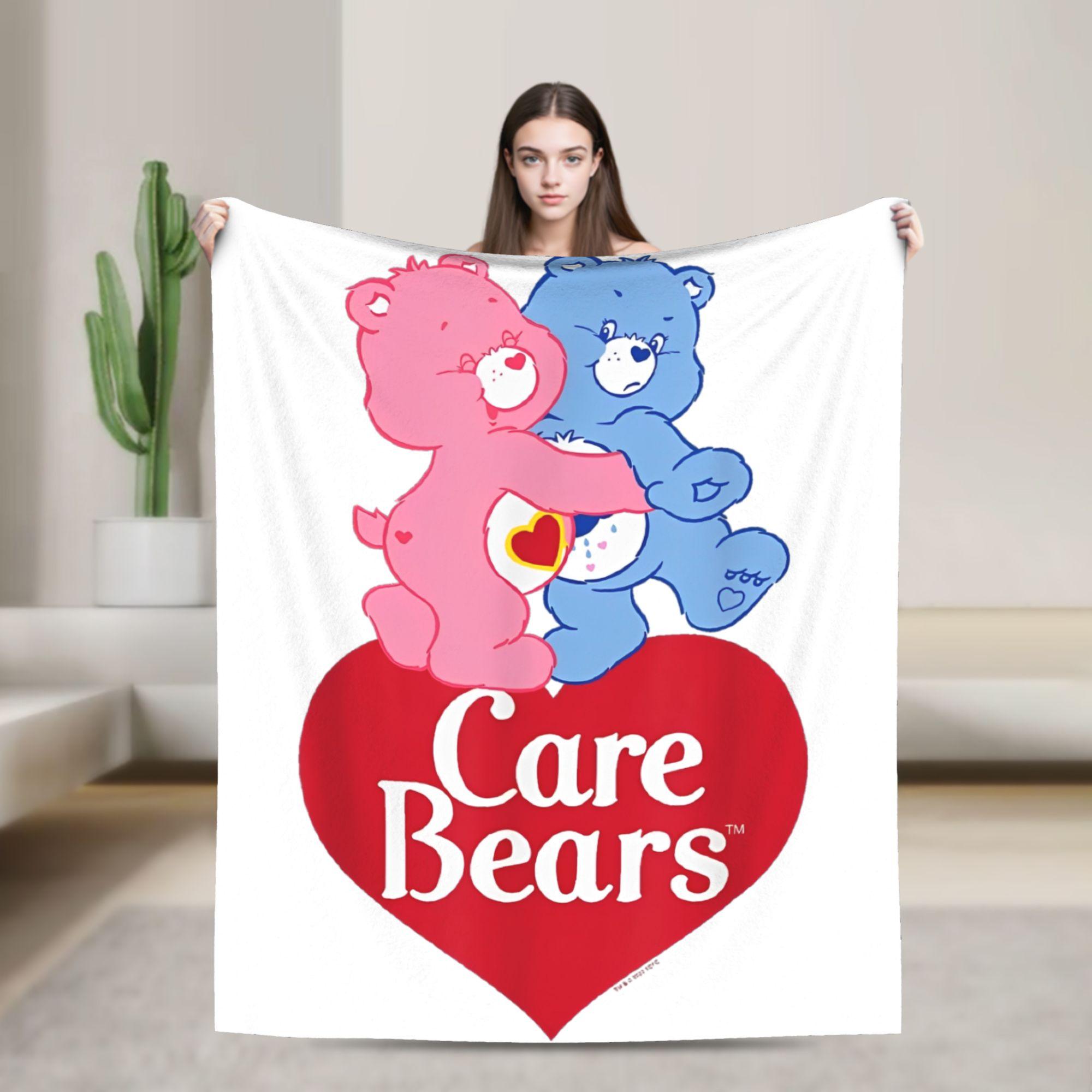 

Pile Collage Of Care Bears And Cousins Blanket Flannel Soft Throw Blankets for Outdoor Travel Bedspread 30x40in