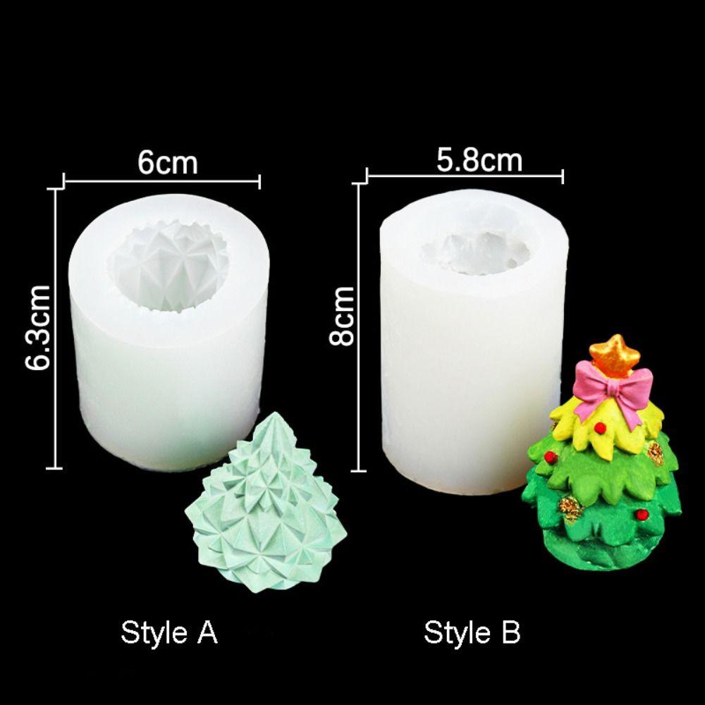 3D Candle Mould Silicone Soap Mold Gypsum Christmas Tree Candle Mold  Candle Making