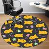 1PC Goldfish Biscuit Shapes Office Round Area Rug, Mat Suitable For Office, Under Office Chairs Bedroom Living Room Home Decor, Room Deco