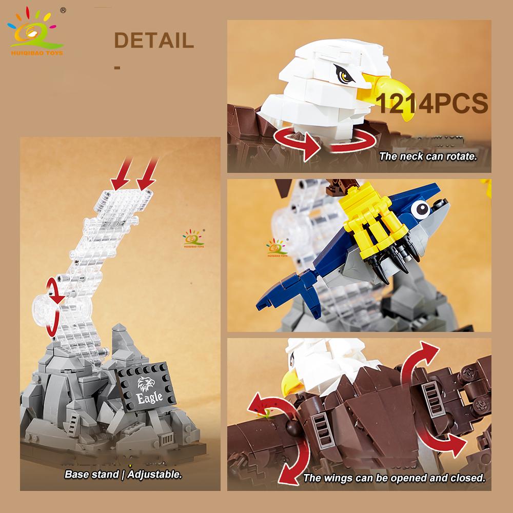Moc Eagle Model Building Block Falcon Animal Series Bricks Assembly Toy For Children Diy Home Desk Decoraction