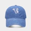 New cow embroidered cap women's American retro washed old baseball cap men's sun hat