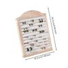 Wooden Jewelry Display Stand, Ring and Earring Organizer, Desktop Showcase Beige