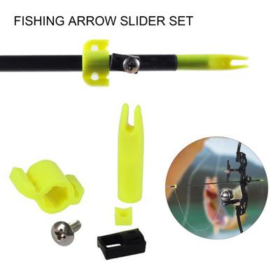 Archery Bow Fishing Arrows Safety Slides Accessories Kit Portable Easy To Carry Securely Wrapped Arrow Nock Slider Set