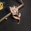 Exquisite Elegant Crystal Tulip Brooch