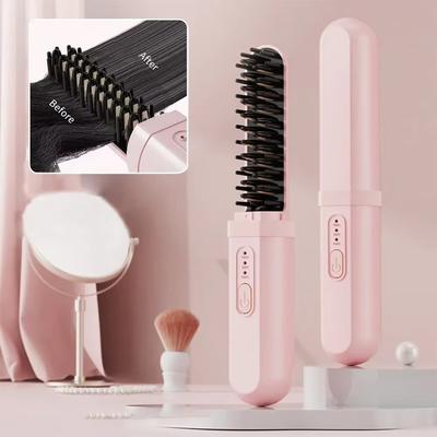 Wireless Capsule Straight Hair Comb Negative Ion Dry and Wet Dual Use Straight Hair Comb Styling Tools Lazy Straight Hair Comb