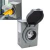50A Generator Power Inlet Box 12500W 125/250V Weatherproof NEMA 3R Generators Plug for Outdoor Use