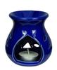 AIR-ROMA Air Roma Blue Ceramic Aroma Diffuser Burner With 10Ml Japanese Rose Oil & 2 Pcs Candles | Strong & Long-Lasting Aroma | Ceramic Aro