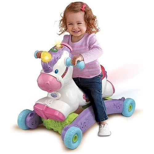 Porteur Bébé Évolutif VTech Cléo, Ma Licorne Basculo - Éveil Musical - Cadeau Bébé Dès 1 An