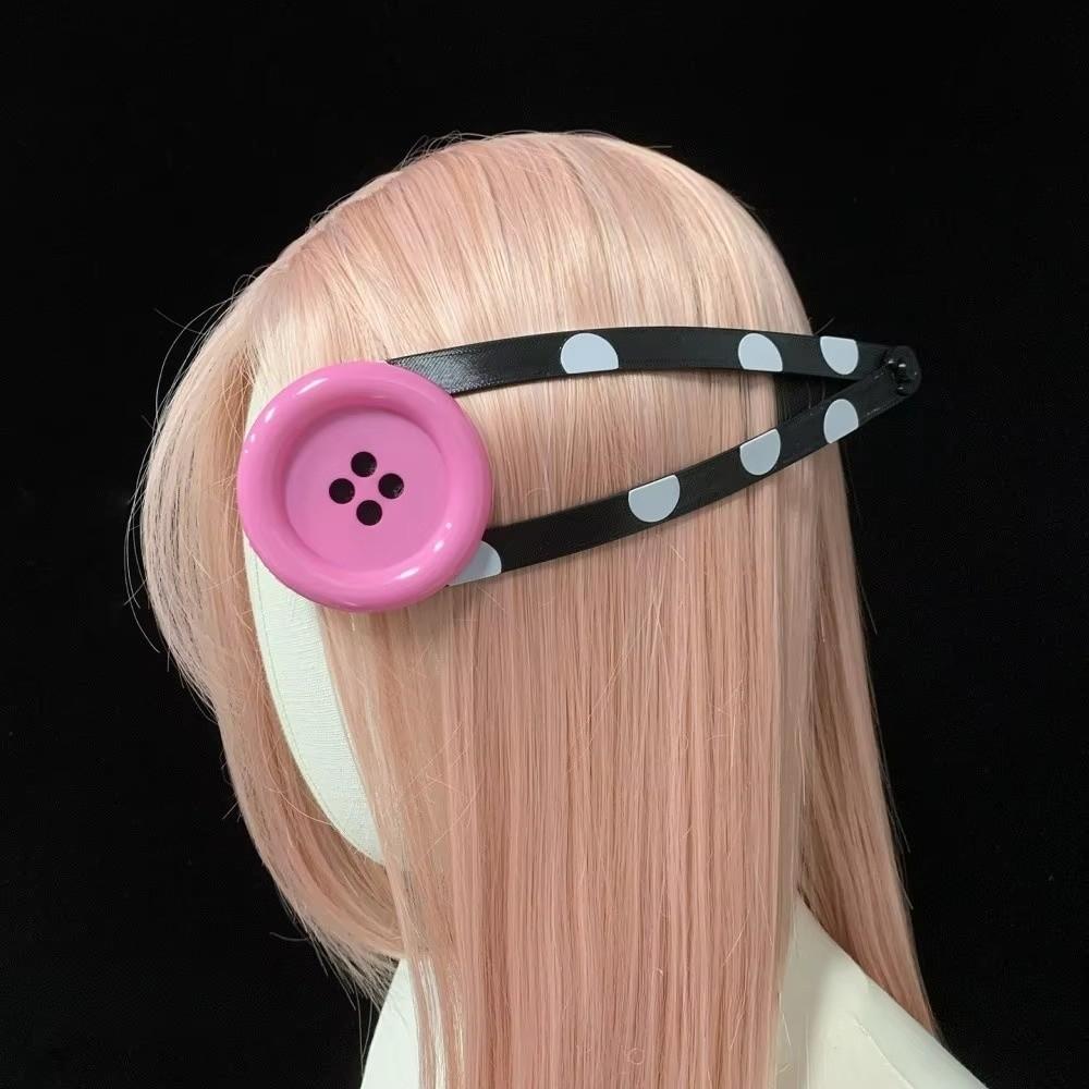 Gepunkteter Knopf BB-Clip Übergröße Harajuku Haaraccessoires Kreativer Haarclip für die Fotografie