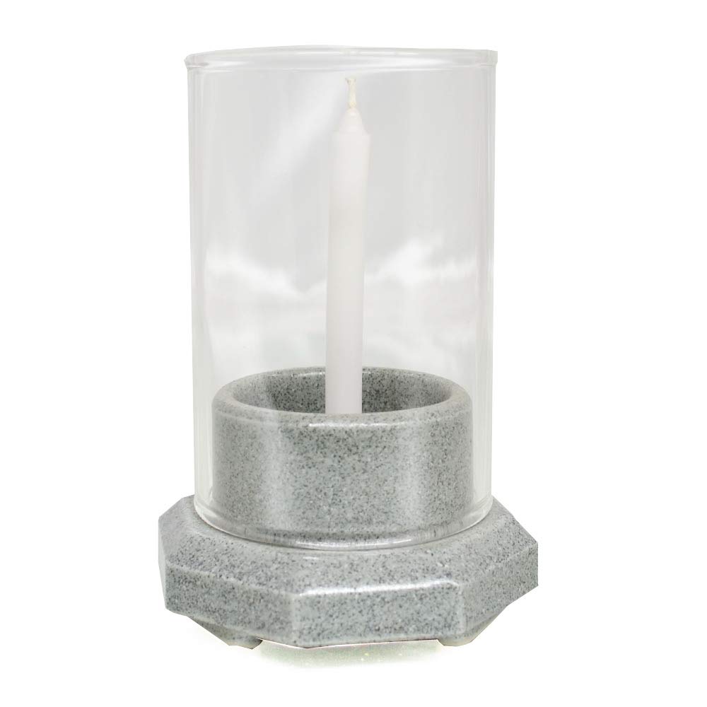 

Grave Visitor Supplies: Candle Holder [Tenryu (Small) Stone Grain]